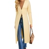image:imageGRACE KARIN Womens Long Cardigan Trendy Lightweight Knit Dusters CoatYellow