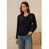 image:imageGRACE KARIN Cashmere Sweaters for Women V Neck Merino Wool Fall SweaterBlack