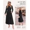 image:imageGRACE KARIN 2026 Womens Long Sleeve Aline Modest Midi DressBlack