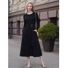 image:imageGRACE KARIN 2026 Womens Long Sleeve Aline Modest Midi DressBlack