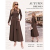 image:imageGRACE KARIN 2026 Womens Long Sleeve Aline Modest Midi DressCoffee