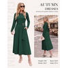 image:imageGRACE KARIN 2026 Womens Long Sleeve Aline Modest Midi DressDark Green