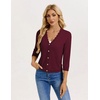 image:imageGRACE KARIN Cardigan Sweaters for Women Summer Lightweight 34 Sleeve Bolero Shrugs for Dress Women Fashion Outfits 2026Burgundy