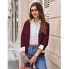 image:imageGRACE KARIN Cardigan Sweaters for Women Summer Lightweight 34 Sleeve Bolero Shrugs for Dress Women Fashion Outfits 2026Burgundy