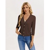 image:imageGRACE KARIN Cardigan Sweaters for Women Summer Lightweight 34 Sleeve Bolero Shrugs for Dress Women Fashion Outfits 2026Chocolate Brown