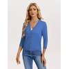 image:imageGRACE KARIN Cardigan Sweaters for Women Summer Lightweight 34 Sleeve Bolero Shrugs for Dress Women Fashion Outfits 2026Denim Blue