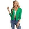 image:imageGRACE KARIN Cardigan Sweaters for Women Summer Lightweight 34 Sleeve Bolero Shrugs for Dress Women Fashion Outfits 2026Green