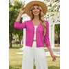 image:imageGRACE KARIN Cardigan Sweaters for Women Summer Lightweight 34 Sleeve Bolero Shrugs for Dress Women Fashion Outfits 2026Hot Pink
