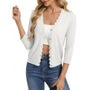 image:imageGRACE KARIN Cardigan Sweaters for Women Summer Lightweight 34 Sleeve Bolero Shrugs for Dress Women Fashion Outfits 2026Ivory