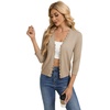 image:imageGRACE KARIN Cardigan Sweaters for Women Summer Lightweight 34 Sleeve Bolero Shrugs for Dress Women Fashion Outfits 2026Khaki