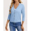 image:imageGRACE KARIN Cardigan Sweaters for Women Summer Lightweight 34 Sleeve Bolero Shrugs for Dress Women Fashion Outfits 2026Light Blue