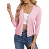 image:imageGRACE KARIN Cardigan Sweaters for Women Summer Lightweight 34 Sleeve Bolero Shrugs for Dress Women Fashion Outfits 2026Light Pink
