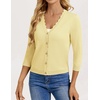 image:imageGRACE KARIN Cardigan Sweaters for Women Summer Lightweight 34 Sleeve Bolero Shrugs for Dress Women Fashion Outfits 2026Light Yellow