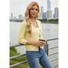 image:imageGRACE KARIN Cardigan Sweaters for Women Summer Lightweight 34 Sleeve Bolero Shrugs for Dress Women Fashion Outfits 2026Light Yellow
