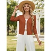 image:imageGRACE KARIN Cardigan Sweaters for Women Summer Lightweight 34 Sleeve Bolero Shrugs for Dress Women Fashion Outfits 2026Pumpkin Orange