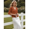 image:imageGRACE KARIN Cardigan Sweaters for Women Summer Lightweight 34 Sleeve Bolero Shrugs for Dress Women Fashion Outfits 2026Pumpkin Orange