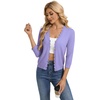 image:imageGRACE KARIN Cardigan Sweaters for Women Summer Lightweight 34 Sleeve Bolero Shrugs for Dress Women Fashion Outfits 2026Purple