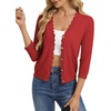 image:imageGRACE KARIN Cardigan Sweaters for Women Summer Lightweight 34 Sleeve Bolero Shrugs for Dress Women Fashion Outfits 2026Red
