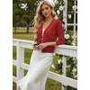 image:imageGRACE KARIN Cardigan Sweaters for Women Summer Lightweight 34 Sleeve Bolero Shrugs for Dress Women Fashion Outfits 2026Red