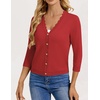 image:imageGRACE KARIN Cardigan Sweaters for Women Summer Lightweight 34 Sleeve Bolero Shrugs for Dress Women Fashion Outfits 2026Red