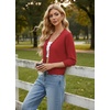 image:imageGRACE KARIN Cardigan Sweaters for Women Summer Lightweight 34 Sleeve Bolero Shrugs for Dress Women Fashion Outfits 2026Red
