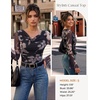 image:imageGRACE KARIN Women Boho Mesh Blouses Dressy Casual Cowl Neck Going Out TopsBlack Pink