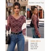 image:imageGRACE KARIN Women Boho Mesh Blouses Dressy Casual Cowl Neck Going Out TopsBurgundy