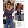 image:imageGRACE KARIN Women Boho Mesh Blouses Dressy Casual Cowl Neck Going Out TopsNavy Blue