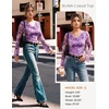 image:imageGRACE KARIN Women Boho Mesh Blouses Dressy Casual Cowl Neck Going Out TopsPurple