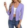 image:imageGRACE KARIN Cardigan Sweaters for Women Summer Lightweight 34 Sleeve Bolero Shrugs for Dress Women Fashion Outfits 2026Purple