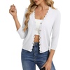 image:imageGRACE KARIN Cardigan Sweaters for Women Summer Lightweight 34 Sleeve Bolero Shrugs for Dress Women Fashion Outfits 2026White