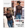 image:imageGRACE KARIN 2026 Mock Neck Sheer Lace Long Sleeve TopBlack Lace