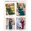 image:imageGRACE KARIN 2026 Womens Cotton Fall Wedding Guest Midi Dresses with PocketsWine