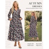 image:imageGRACE KARIN Fall Wedding Guest Causal Midi Floral V Neck DressesGreen Floral