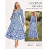image:imageGRACE KARIN Fall Wedding Guest Causal Midi Floral V Neck DressesLight Blue Floral