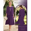 image:imageGRACE KARIN Formal Wedding Guest Dress Sequin Mother of The Bride DressesDark Purple