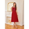 image:imageGRACE KARIN Formal Wedding Guest Dress Sequin Mother of The Bride DressesFiery Red