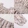 image:imageGRACE KARIN Girls Fall Long Sleeve Floral Christmas Cute Shirred Dress 716Khaki Flower