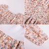 image:imageGRACE KARIN Girls Fall Long Sleeve Floral Christmas Cute Shirred Dress 716Orangebrown Flowers