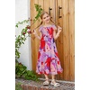 image:imageGRACE KARIN Girls Flutter Sleeve Floral Maxi Dress Spring Summer 616YBig Flowers on Purple