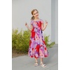 image:imageGRACE KARIN Girls Flutter Sleeve Floral Maxi Dress Spring Summer 616YBig Flowers on Purple