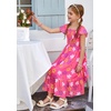 image:imageGRACE KARIN Girls Flutter Sleeve Floral Maxi Dress Spring Summer 616YFlowers on Hot Pink