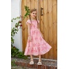 image:imageGRACE KARIN Girls Flutter Sleeve Floral Maxi Dress Spring Summer 616YFlowers on Light Pink