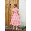 image:imageGRACE KARIN Girls Flutter Sleeve Floral Maxi Dress Spring Summer 616YFlowers on Light Pink