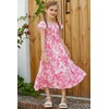 image:imageGRACE KARIN Girls Flutter Sleeve Floral Maxi Dress Spring Summer 616YHot Pink Floral