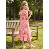 image:imageGRACE KARIN Girls Flutter Sleeve Floral Maxi Dress Spring Summer 616YPink Floral
