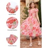 image:imageGRACE KARIN Girls Flutter Sleeve Floral Maxi Dress Spring Summer 616YPink Floral