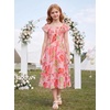 image:imageGRACE KARIN Girls Flutter Sleeve Floral Maxi Dress Spring Summer 616YPink Floral