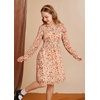image:imageGRACE KARIN Girls Long Sleeve Floral Dress Fall Winter Casual Dresses 614YBeige Flower