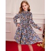 image:imageGRACE KARIN Girls Long Sleeve Floral Dress Fall Winter Casual Dresses 614YBlack Floral